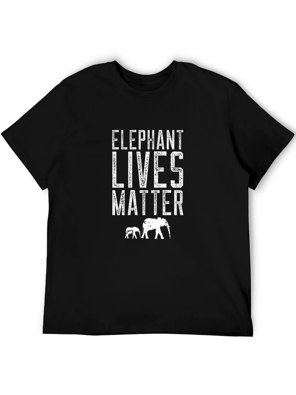 Elephant Lives Matter Graphic Tee - Black T-Shirt