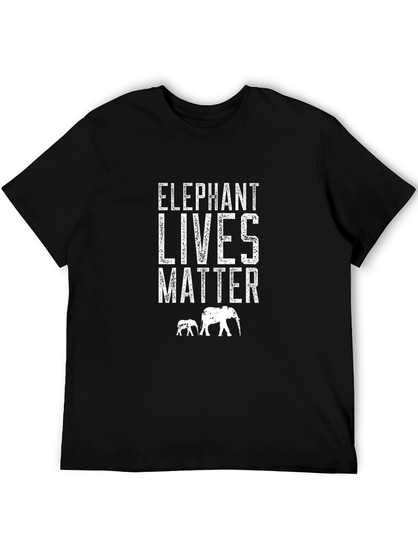 Elephant Lives Matter Graphic Tee - Black T-Shirt