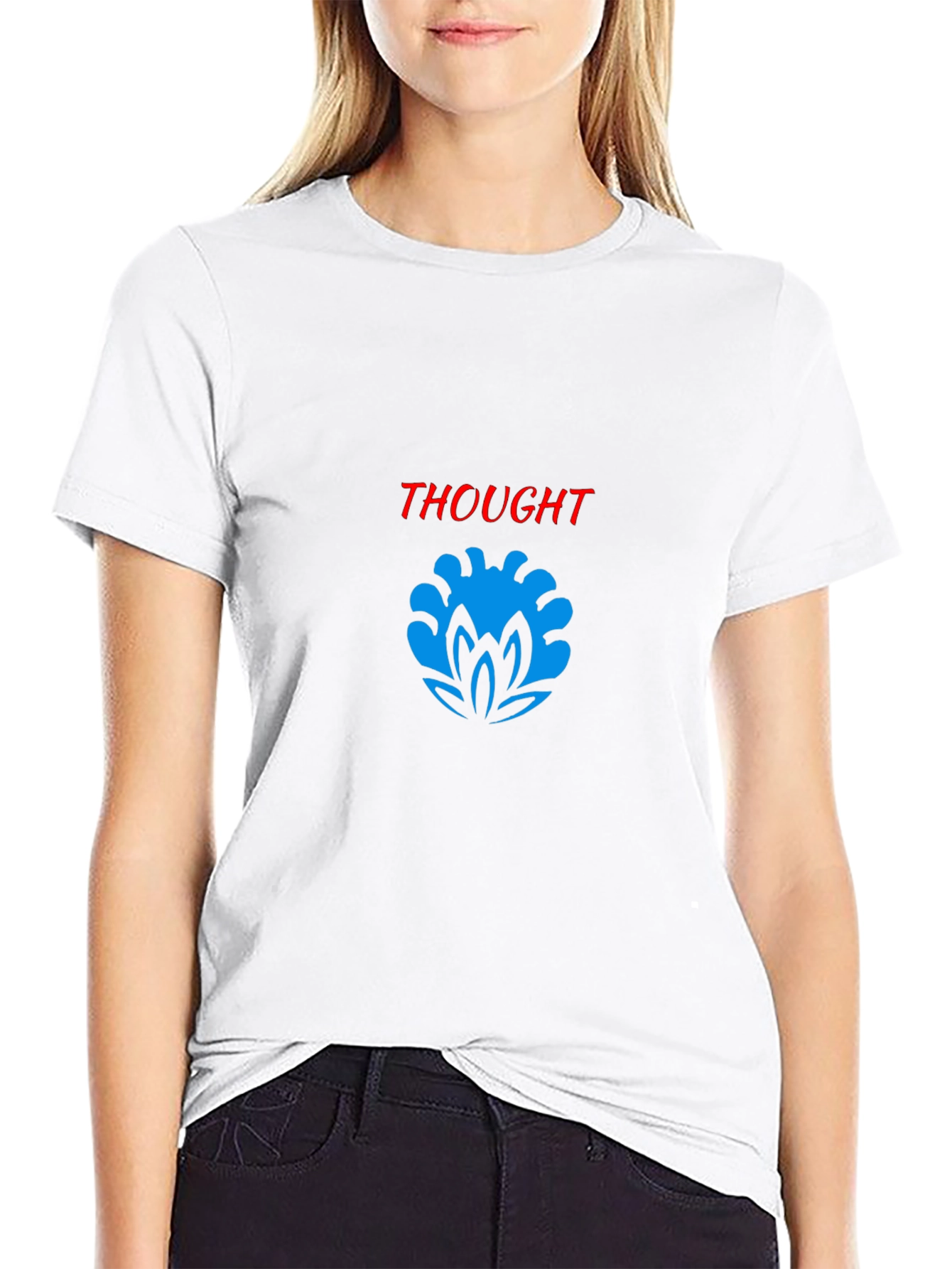 Thought Graphic Black T-Shirt - Modern Stylish Tee