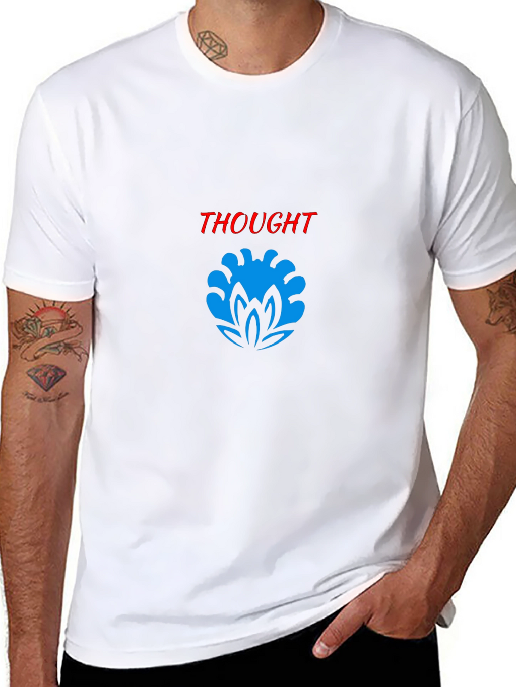 Thought Graphic Black T-Shirt - Modern Stylish Tee