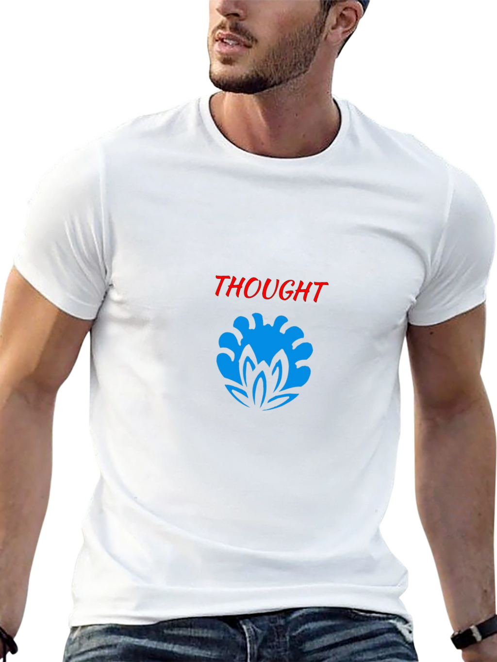 Thought Graphic Black T-Shirt - Modern Stylish Tee