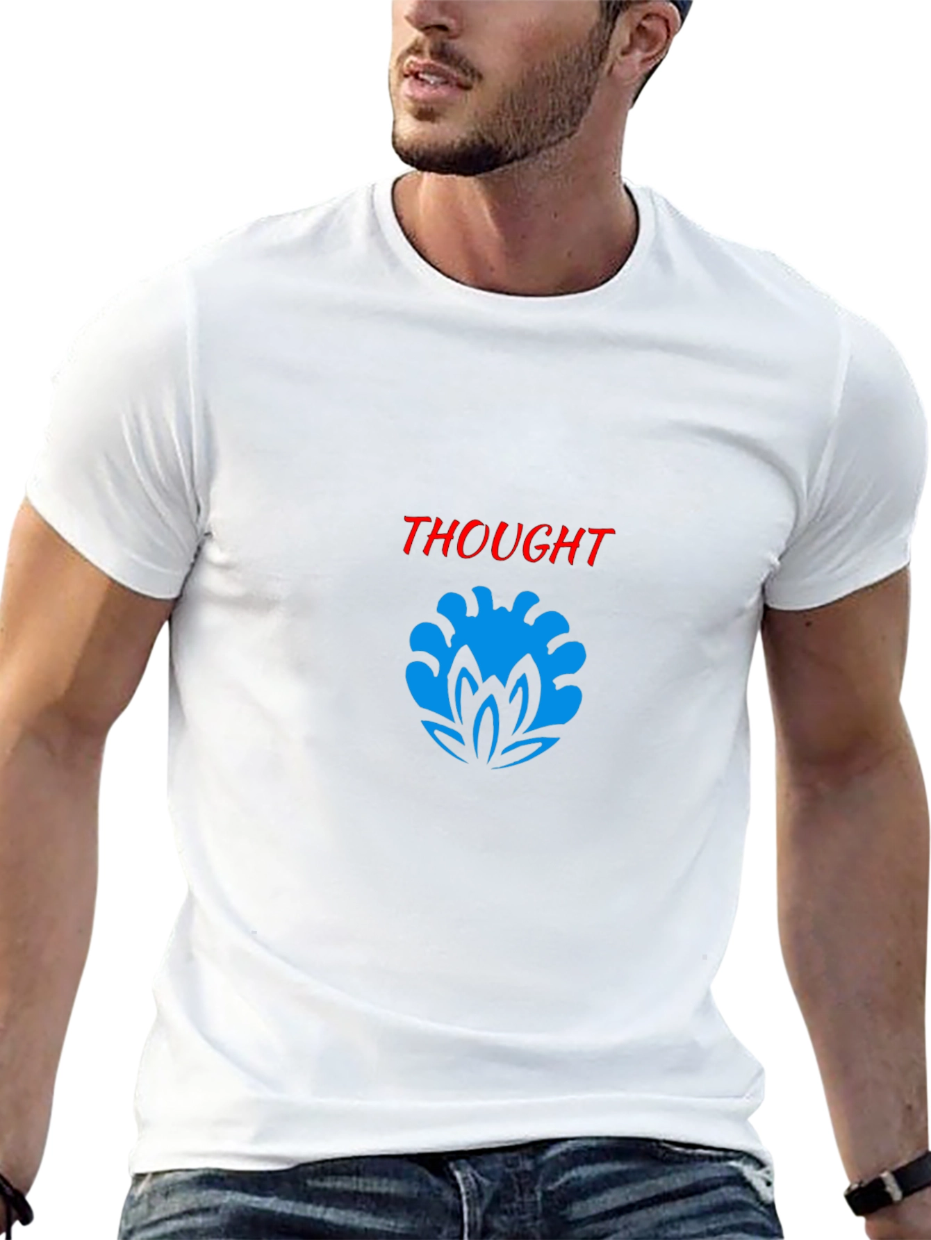 Thought Graphic Black T-Shirt - Modern Stylish Tee