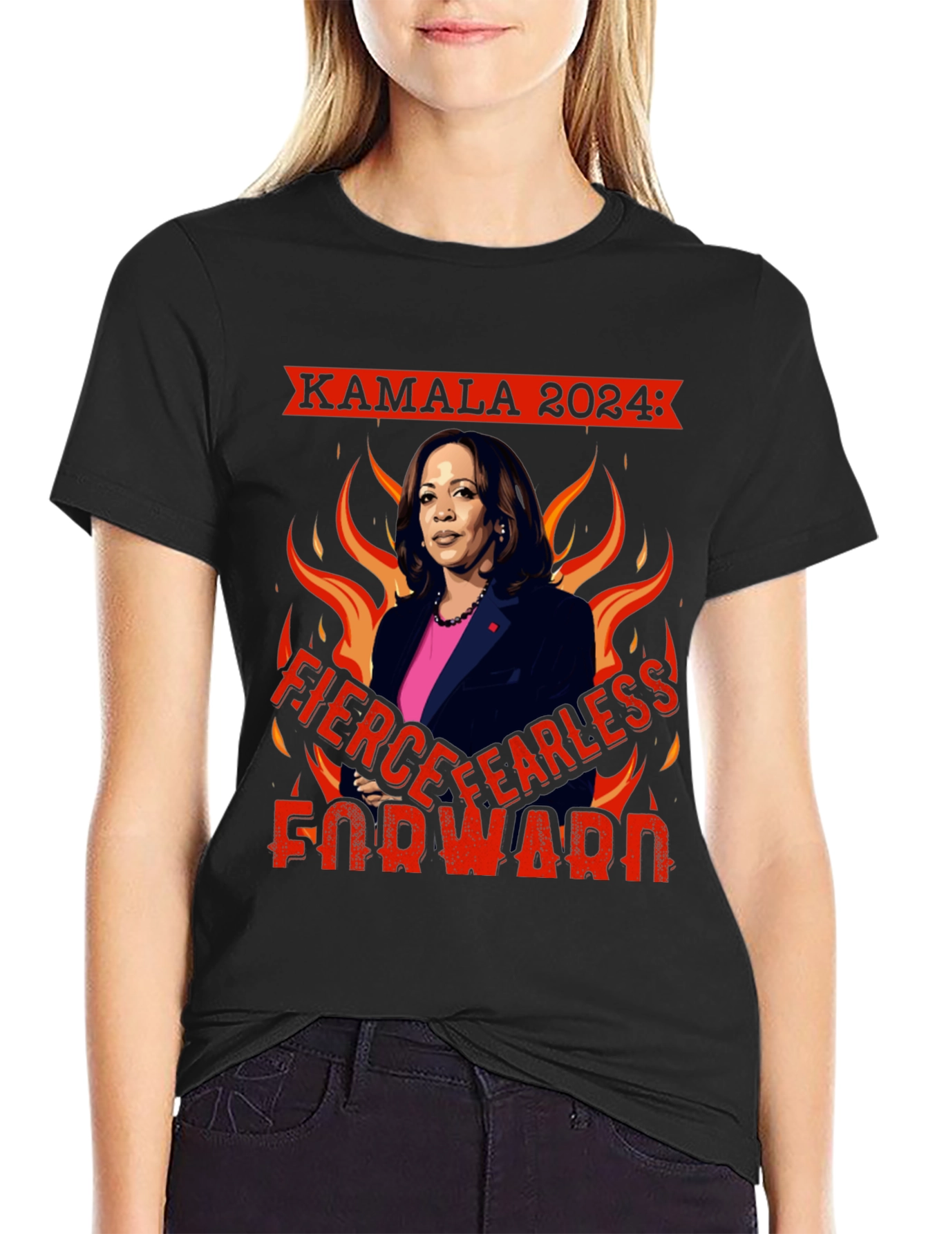 Kamala 2024 Fierce Fearless Forward T-Shirt