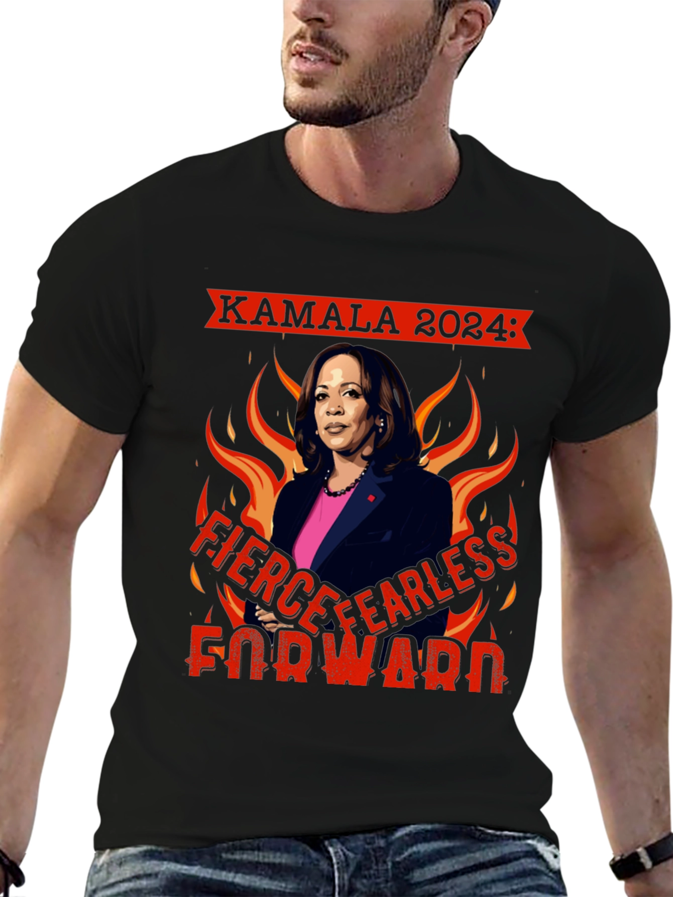 Kamala 2024 Fierce Fearless Forward T-Shirt
