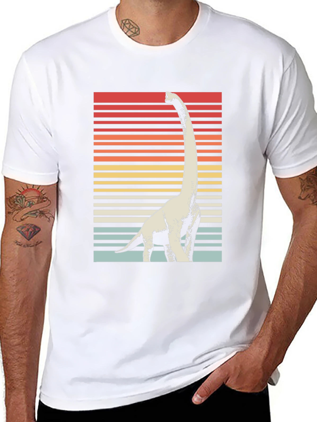 Retro Dinosaur T-Shirt - Vintage Brachiosaurus Tee