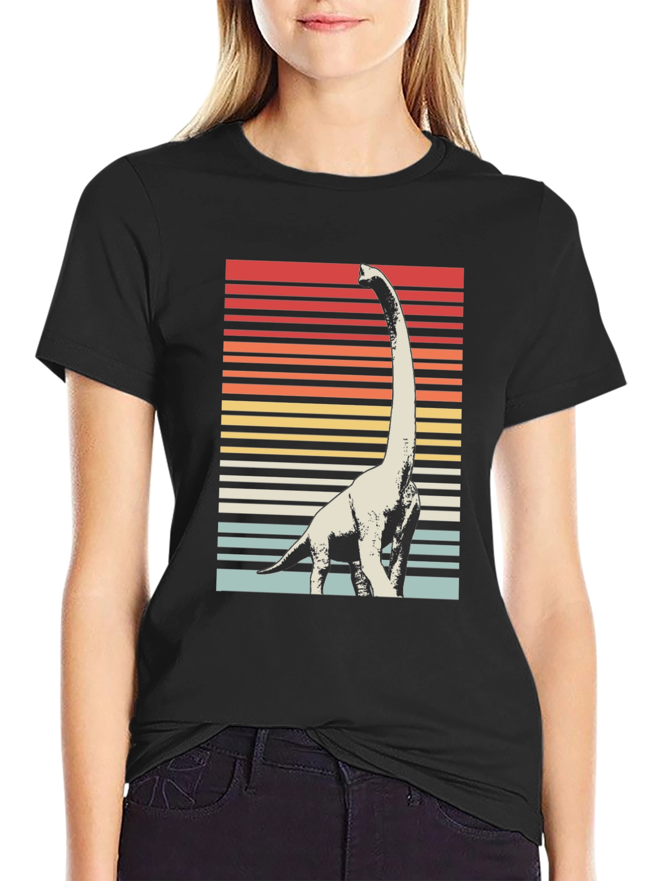 Retro Dinosaur T-Shirt - Vintage Brachiosaurus Tee