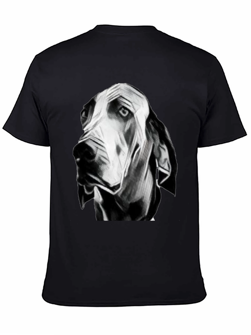Artistic Dog Head T-Shirt – Minimalist Dog Lover Graphic Tee
