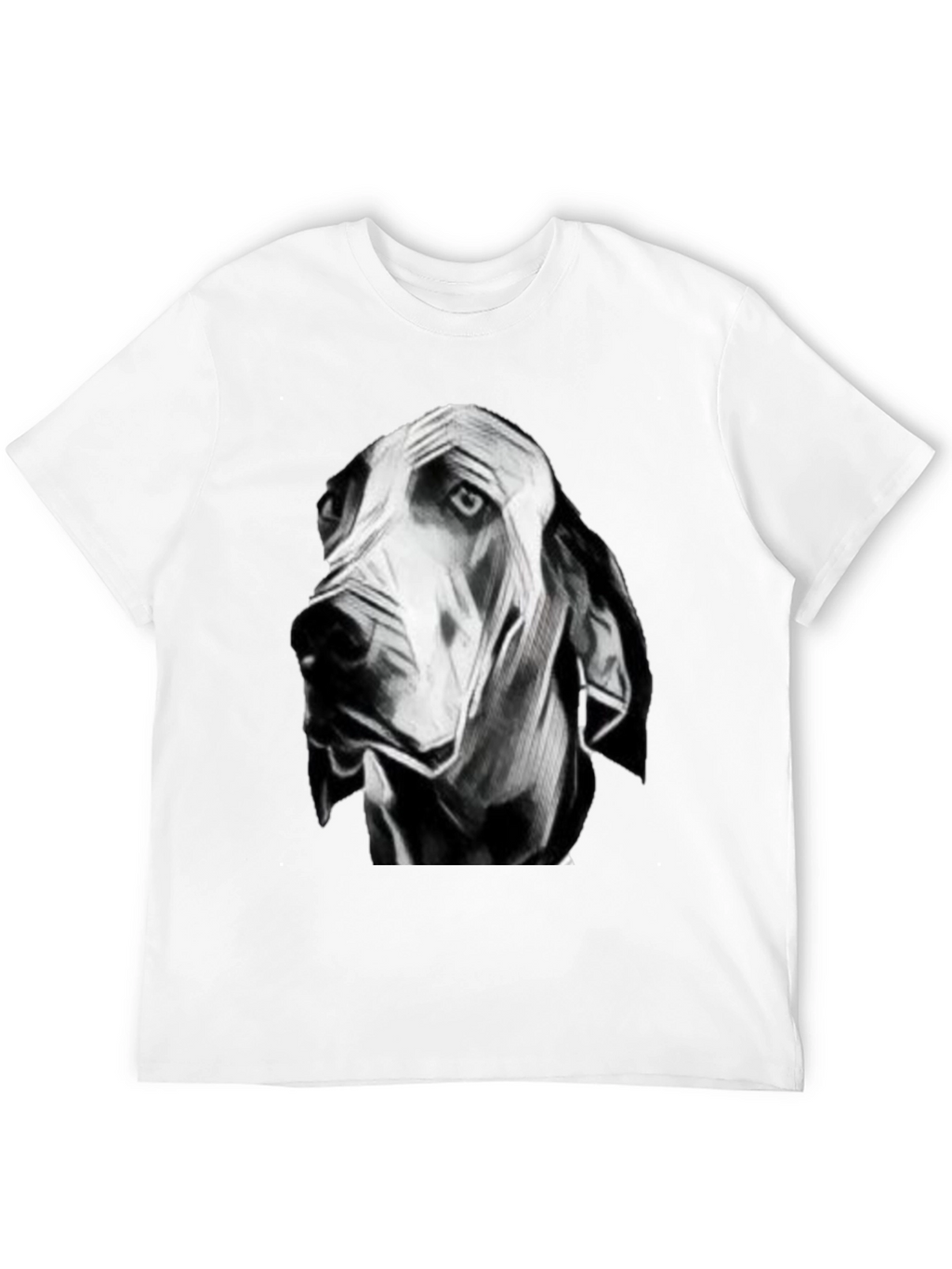 Artistic Dog Head T-Shirt – Minimalist Dog Lover Graphic Tee