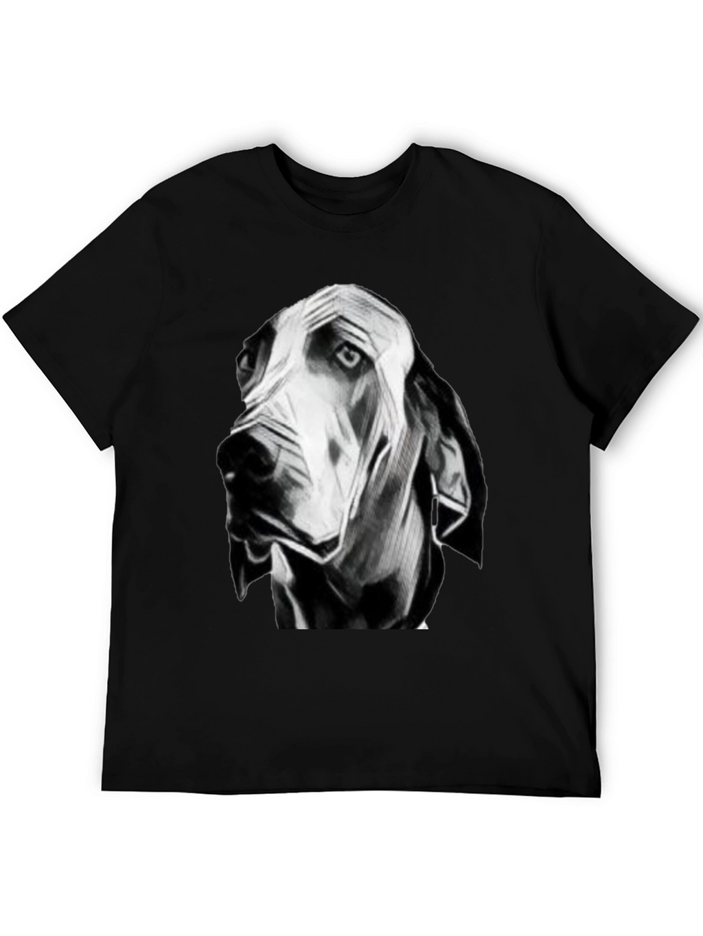 Artistic Dog Head T-Shirt – Minimalist Dog Lover Graphic Tee