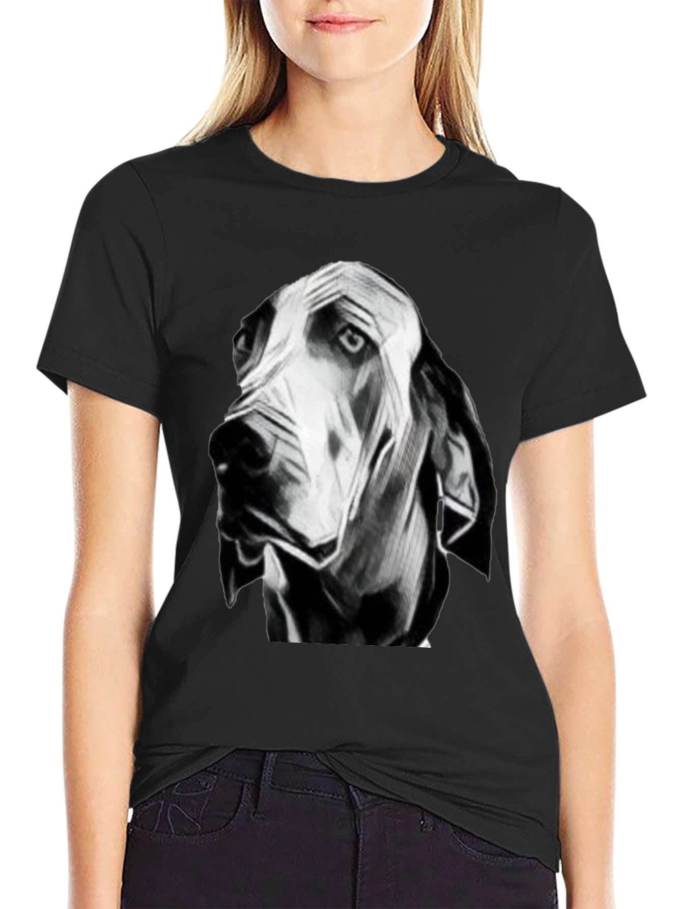 Artistic Dog Head T-Shirt – Minimalist Dog Lover Graphic Tee