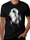 Artistic Dog Head T-Shirt – Minimalist Dog Lover Graphic Tee