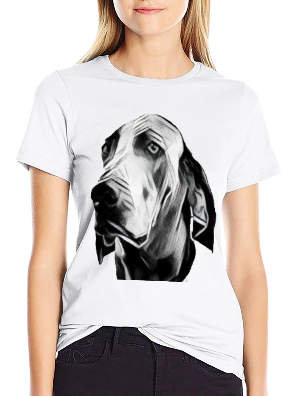 Artistic Dog Head T-Shirt – Minimalist Dog Lover Graphic Tee