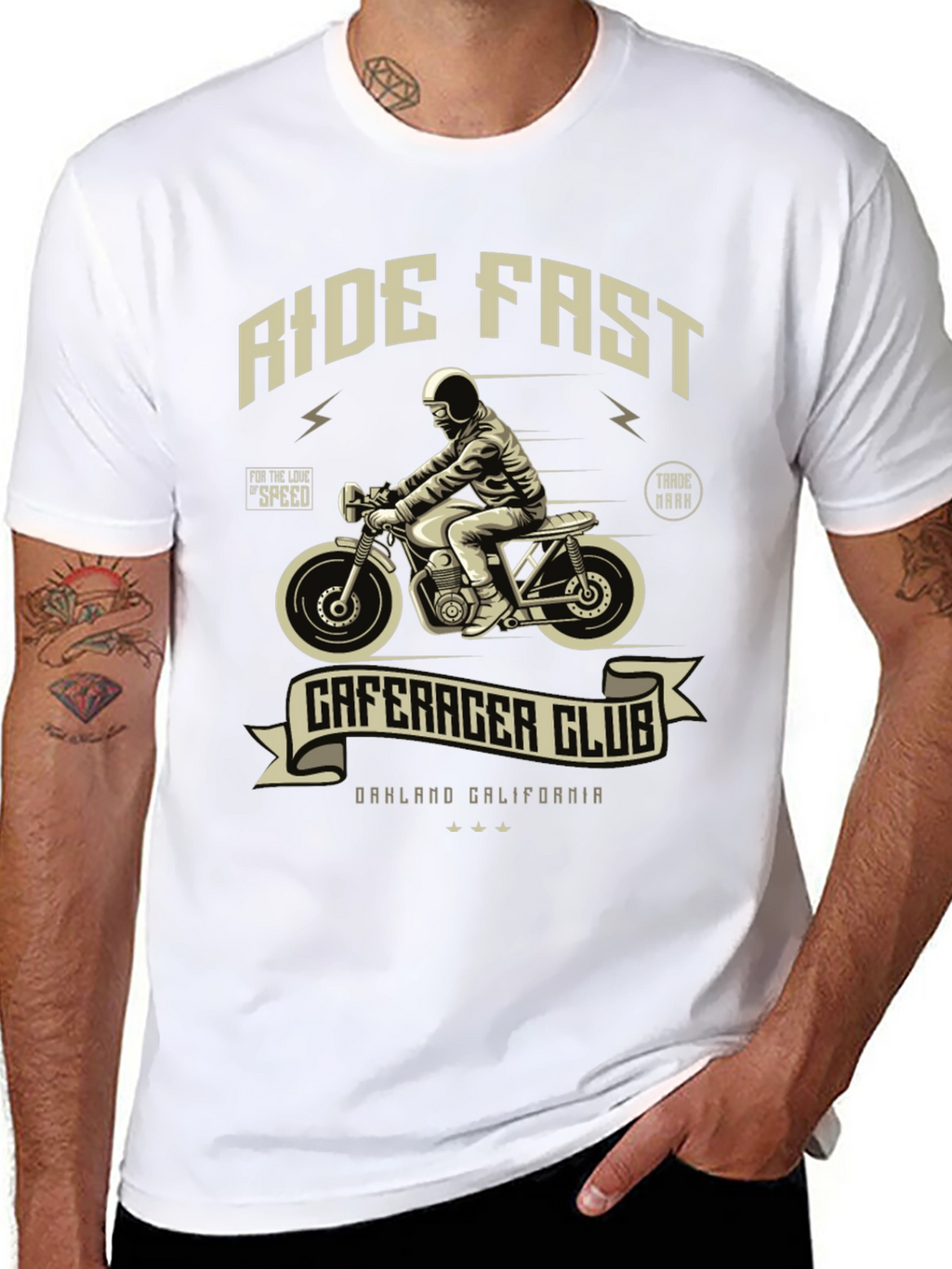 Ride Fast Cafe Racer Club Graphic T-Shirt