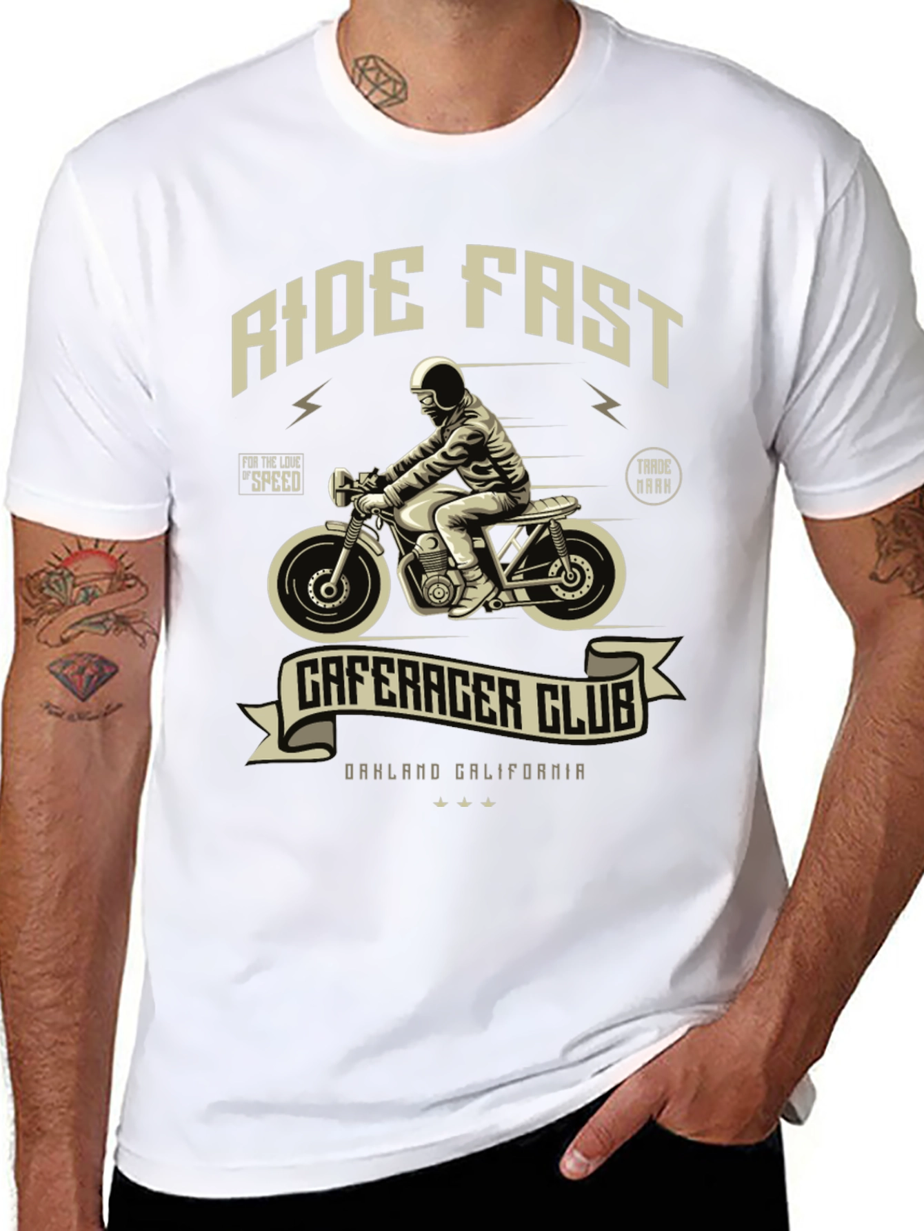 Ride Fast Cafe Racer Club Graphic T-Shirt