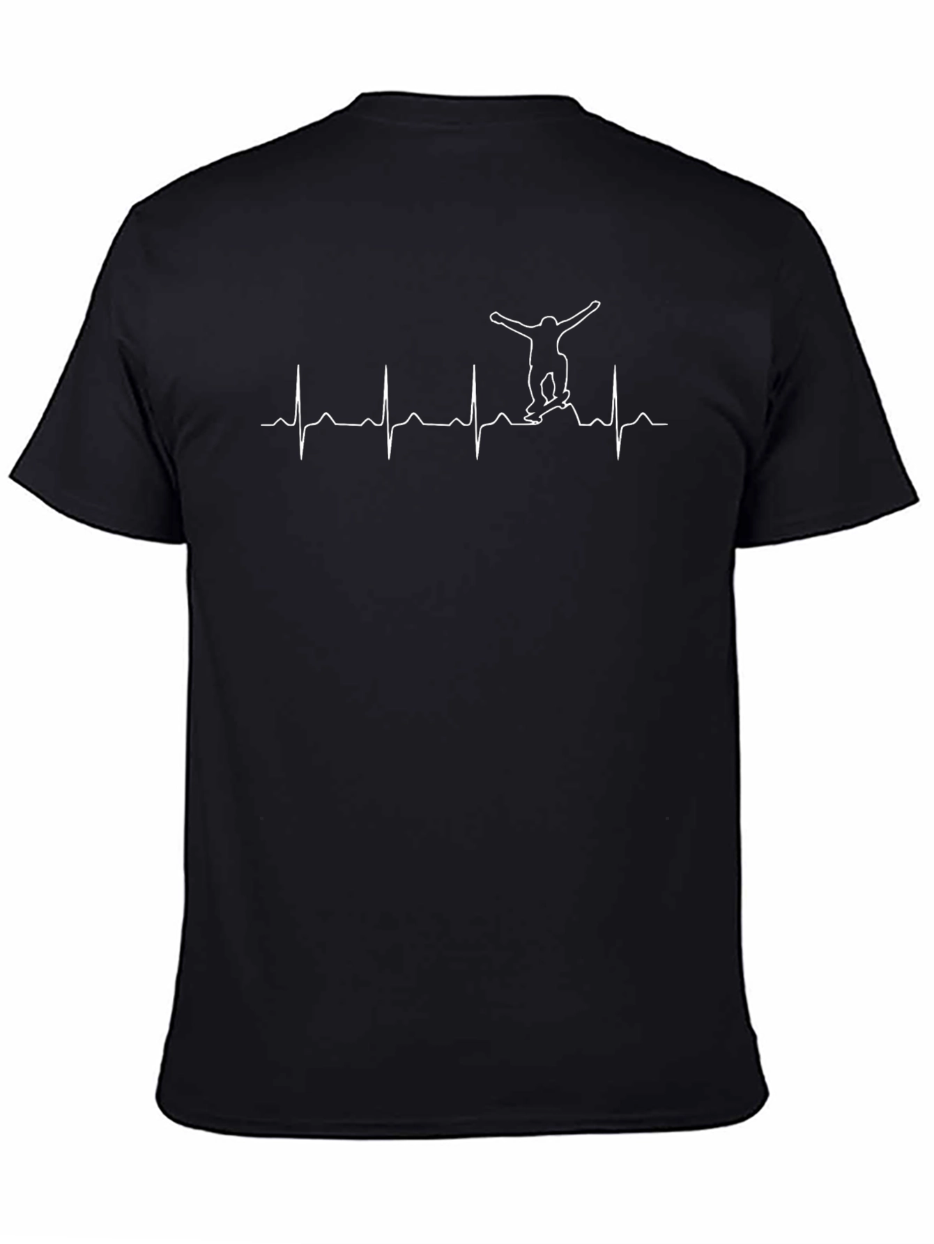 Skateboard Heartbeat Graphic Tee