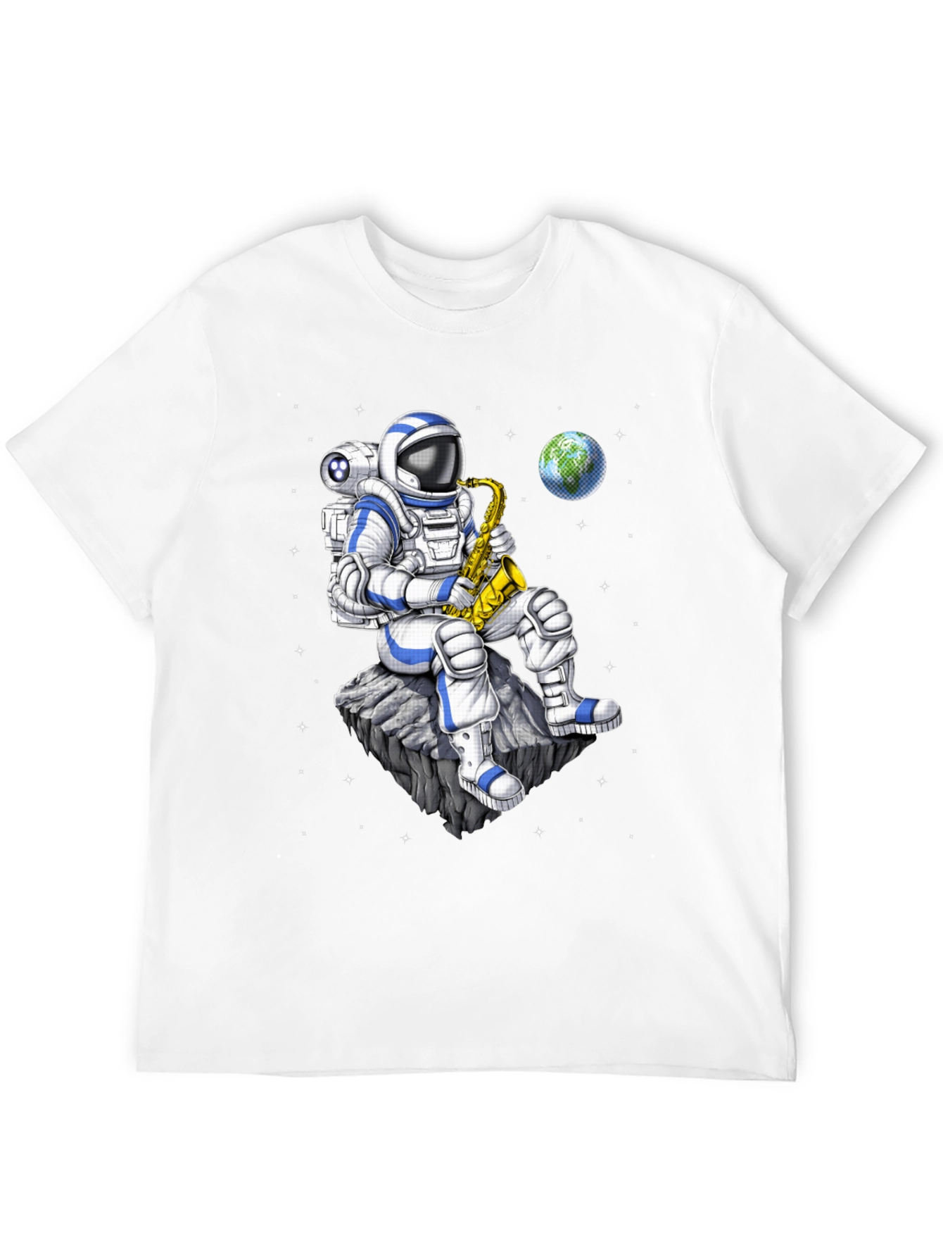 Astronaut Saxophone T-Shirt: Space Musician Tee