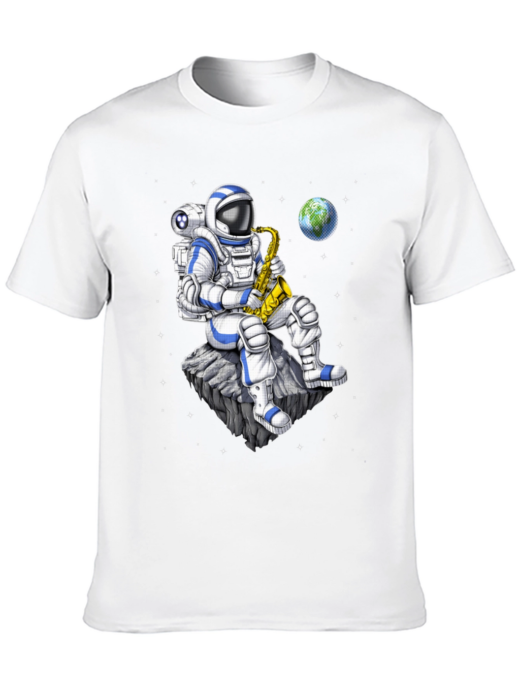 Astronaut Saxophone T-Shirt: Space Musician Tee