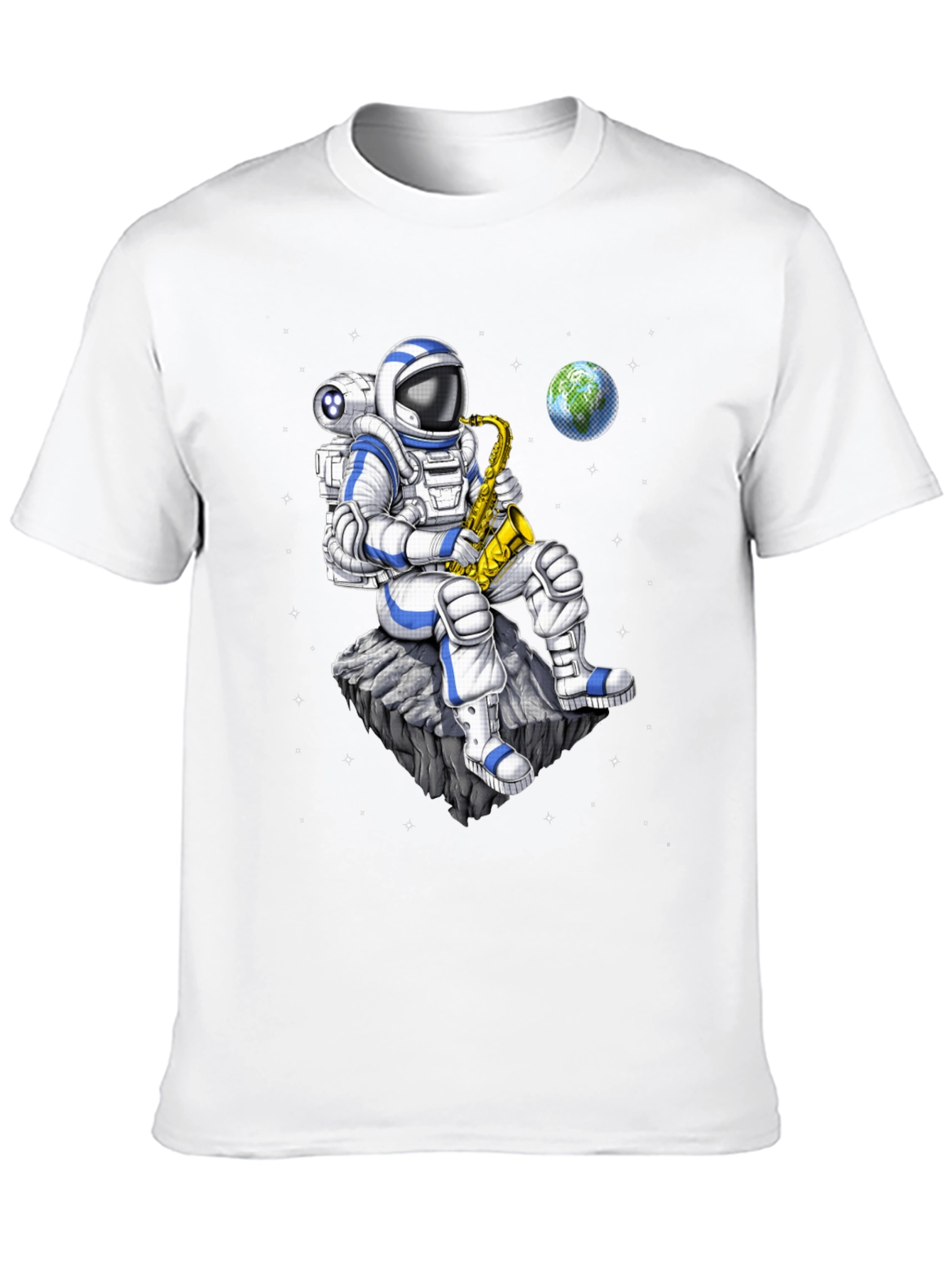 Astronaut Saxophone T-Shirt: Space Musician Tee