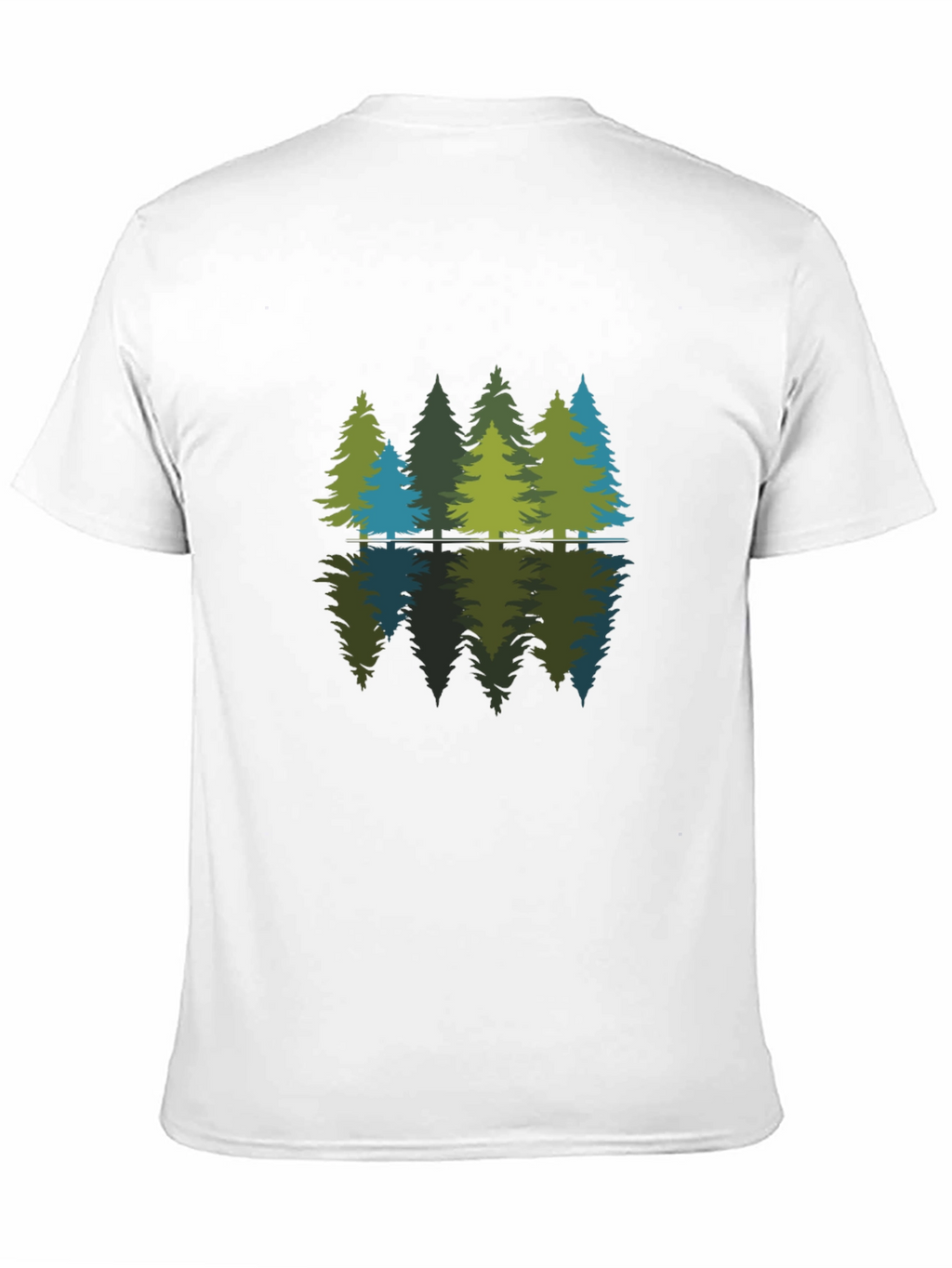 Nature Reflection Graphic Tee - Soft Black Cotton Shirt
