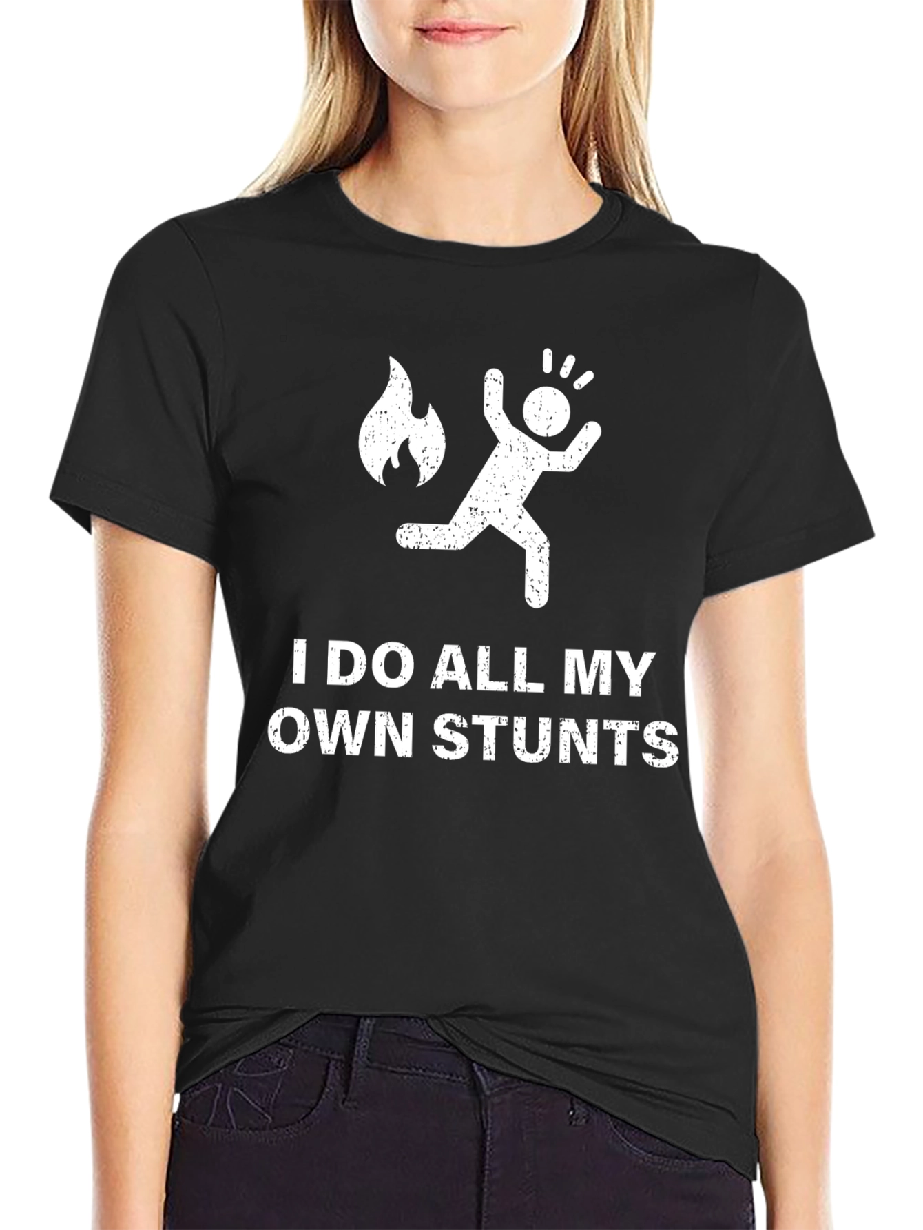 Funny Stuntman T-Shirt - I Do All My Own Stunts