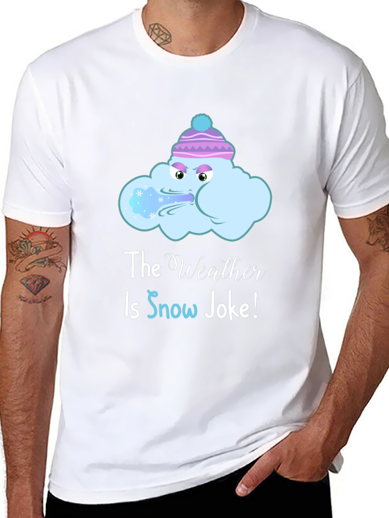 Funny Winter Weather T-Shirt - Snow Joke Graphic Tee