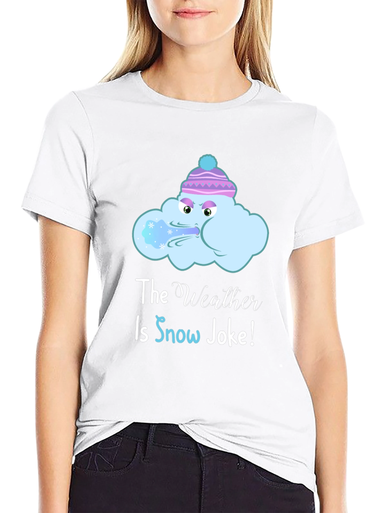 Funny Winter Weather T-Shirt - Snow Joke Graphic Tee