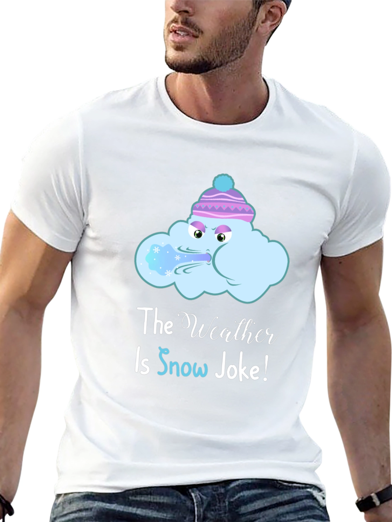 Funny Winter Weather T-Shirt - Snow Joke Graphic Tee