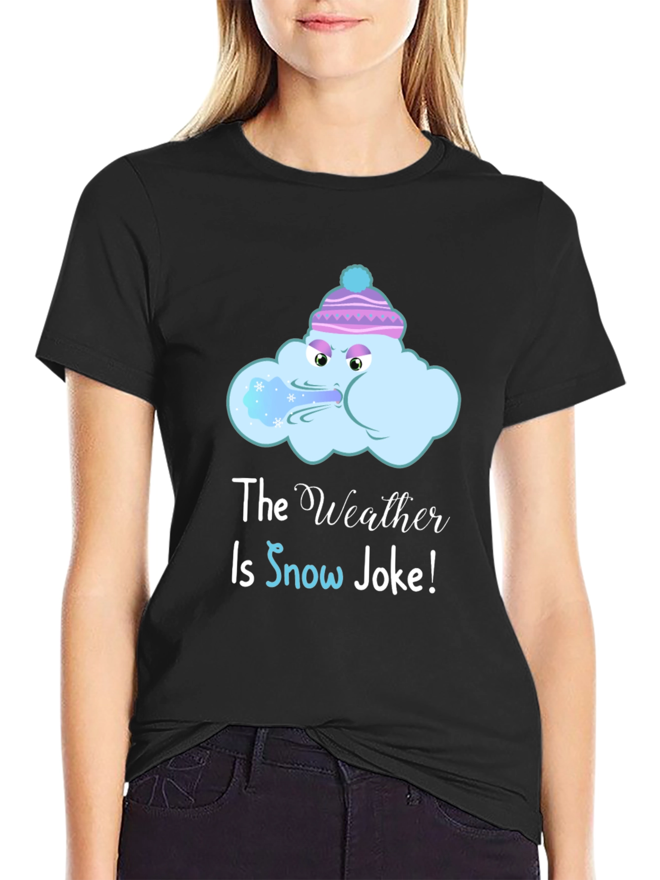 Funny Winter Weather T-Shirt - Snow Joke Graphic Tee