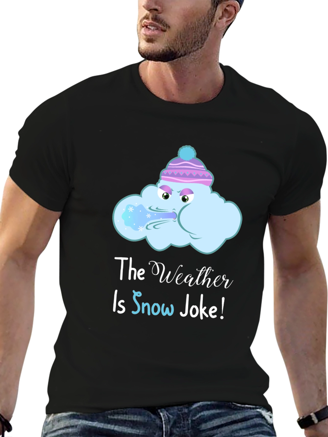 Funny Winter Weather T-Shirt - Snow Joke Graphic Tee