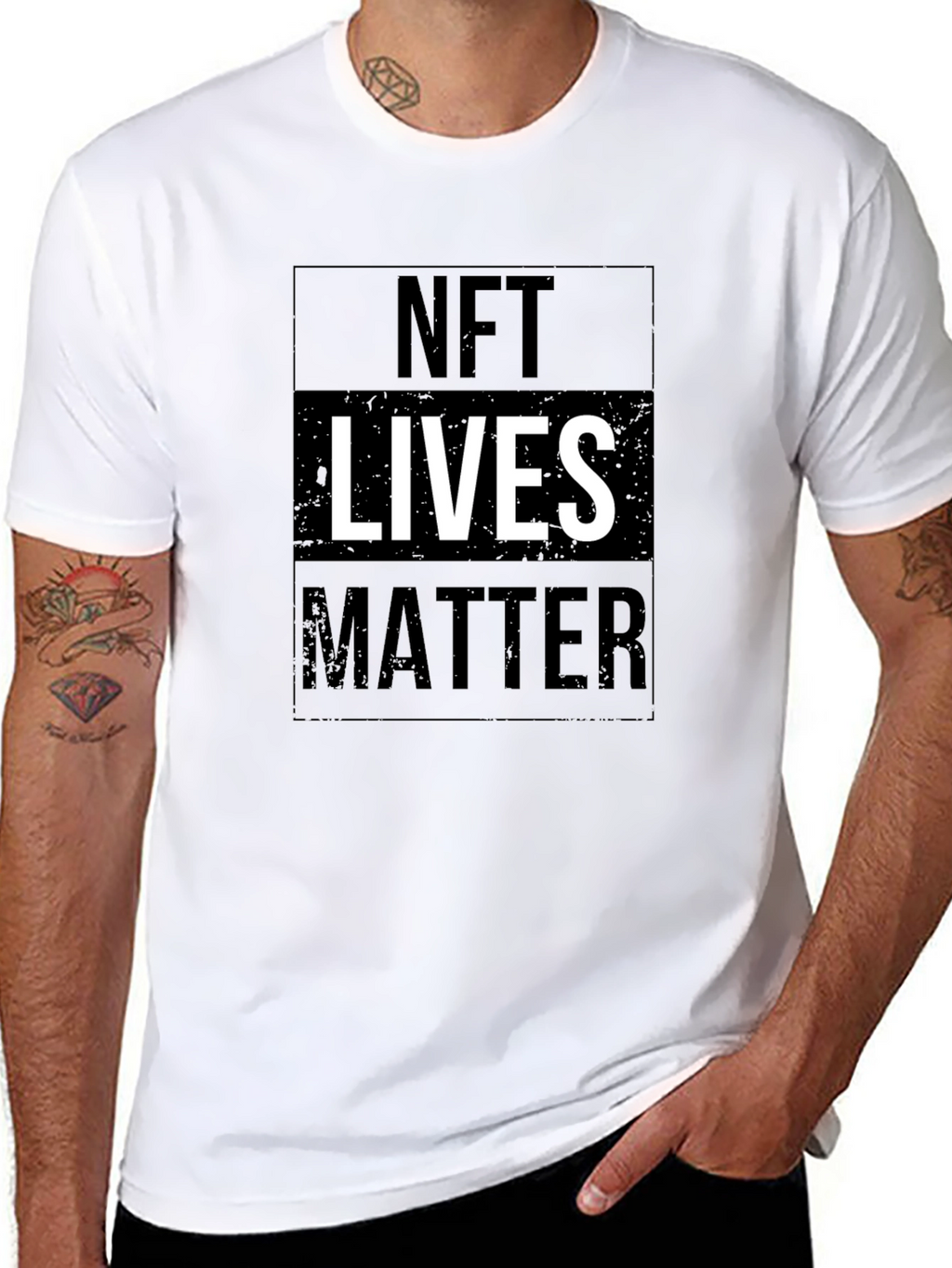 NFT Lives Matter Graphic Tee - Black Cotton T-Shirt