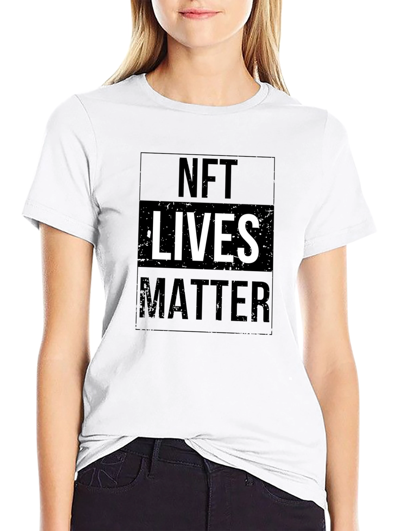 NFT Lives Matter Graphic Tee - Black Cotton T-Shirt