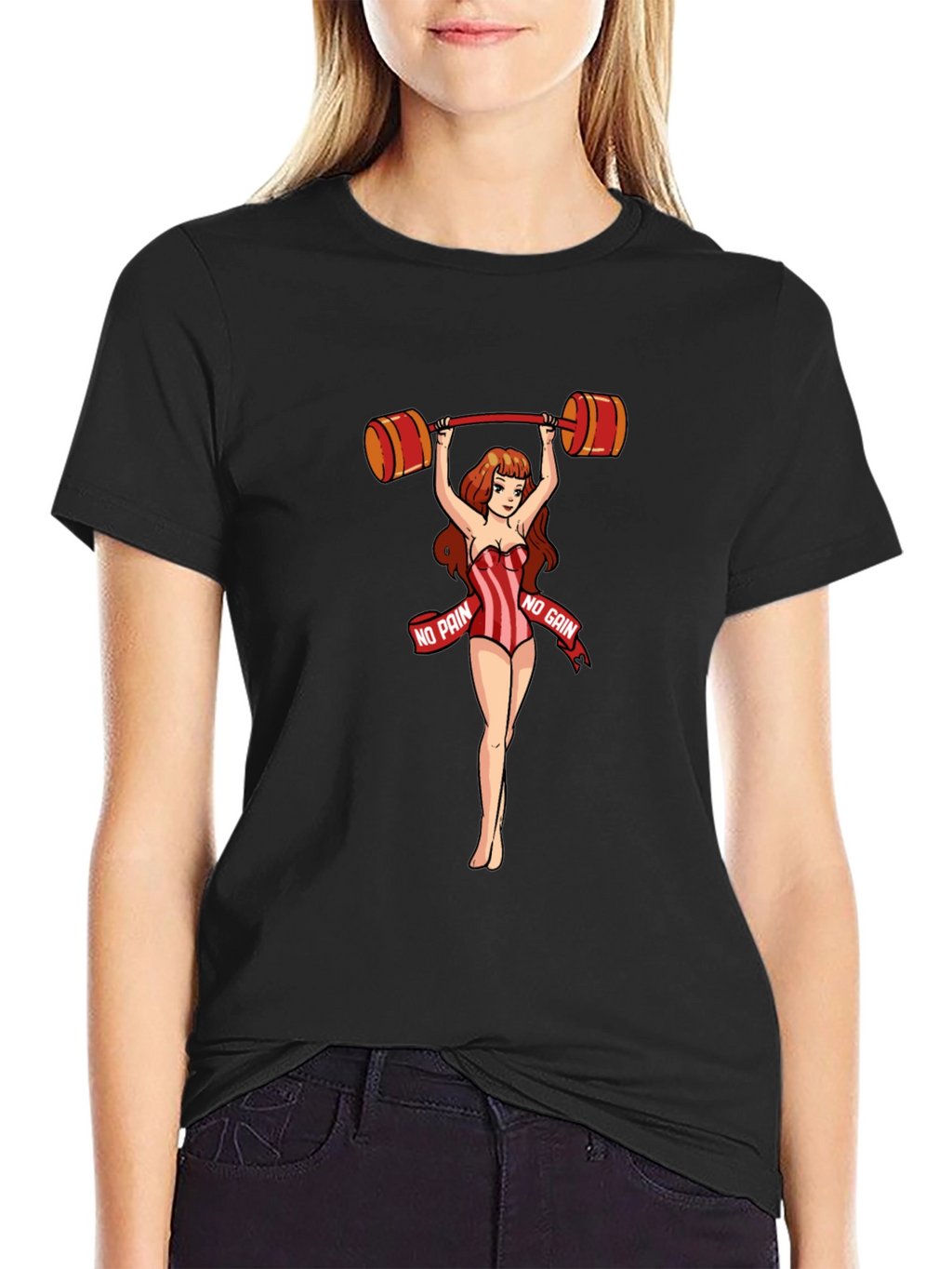 No Pain No Gain Womans Weightlifting T-Shirt