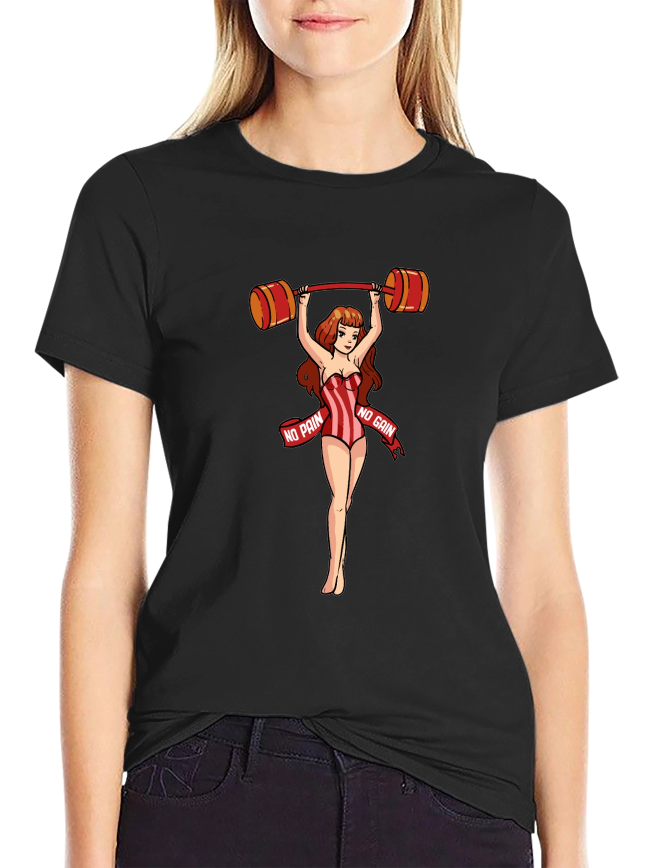 No Pain No Gain Womans Weightlifting T-Shirt
