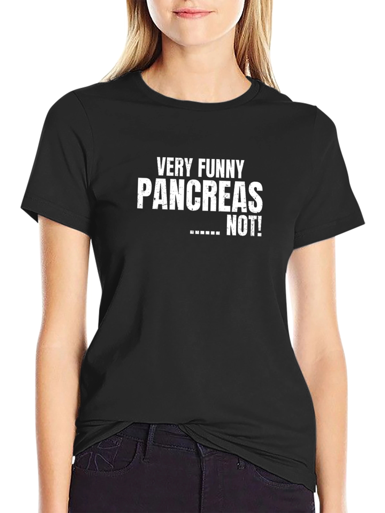Funny Pancreas Graphic T-Shirt - Black