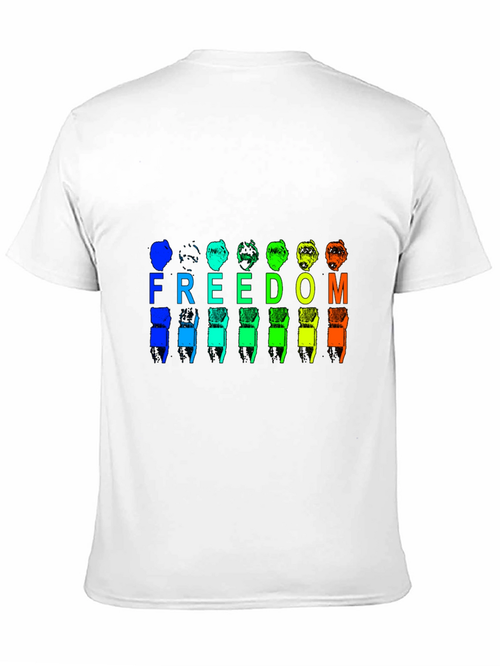 Freedom Rainbow Graphic Black T-Shirt