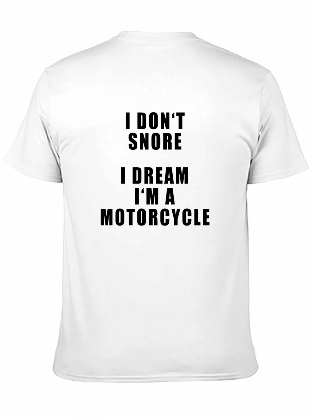 Funny Motorcycle Dream Graphic Tee - Black