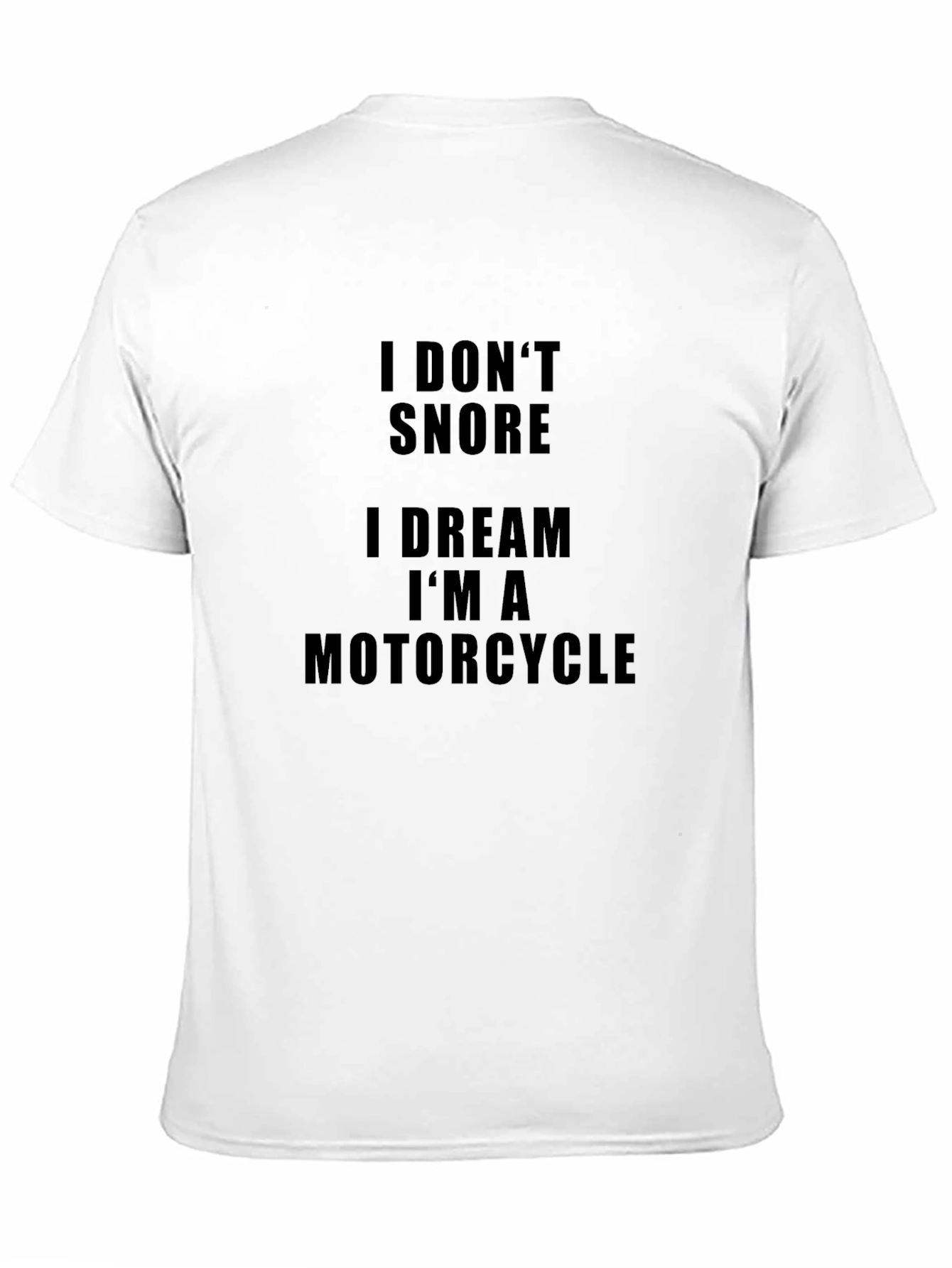 Funny Motorcycle Dream Graphic Tee - Black
