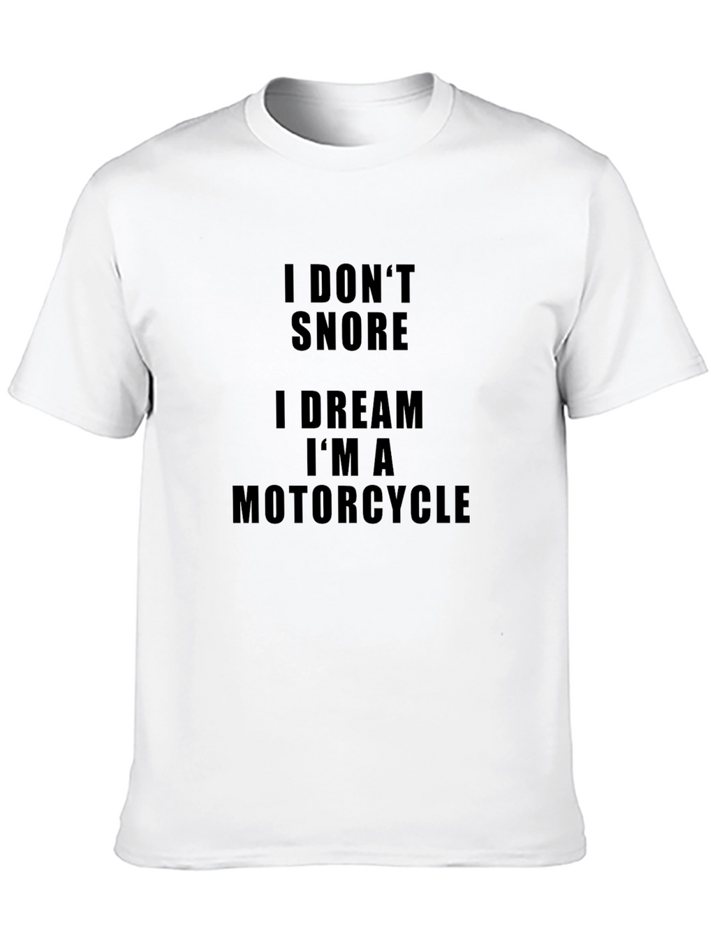 Funny Motorcycle Dream Graphic Tee - Black