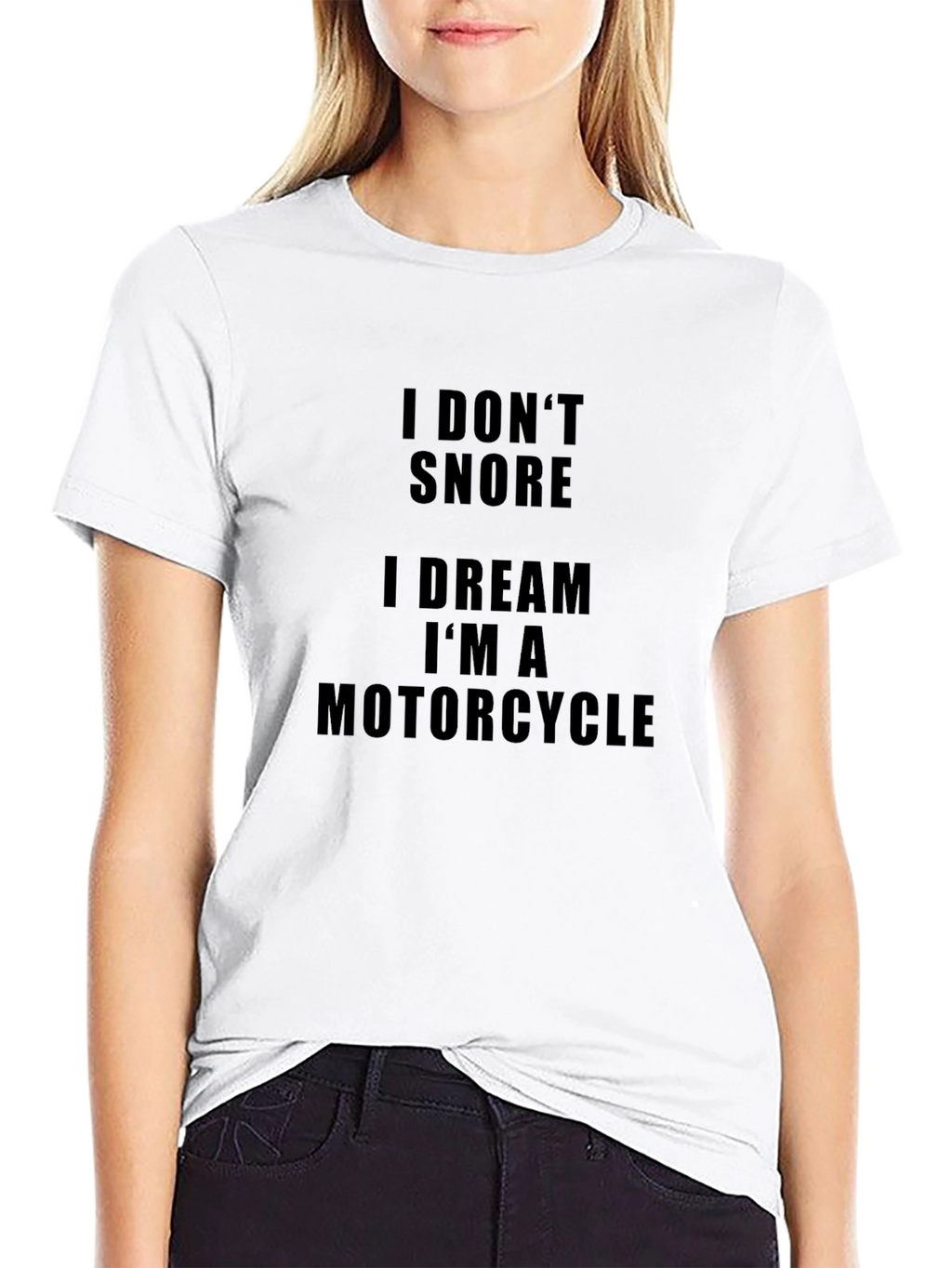 Funny Motorcycle Dream Graphic Tee - Black