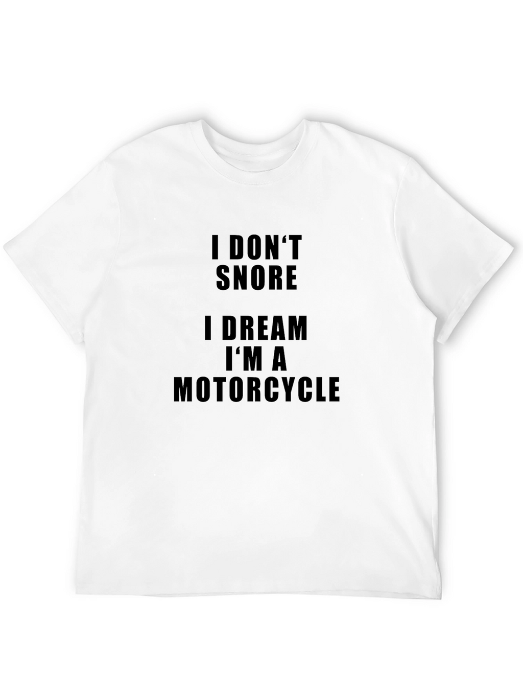 Funny Motorcycle Dream Graphic Tee - Black