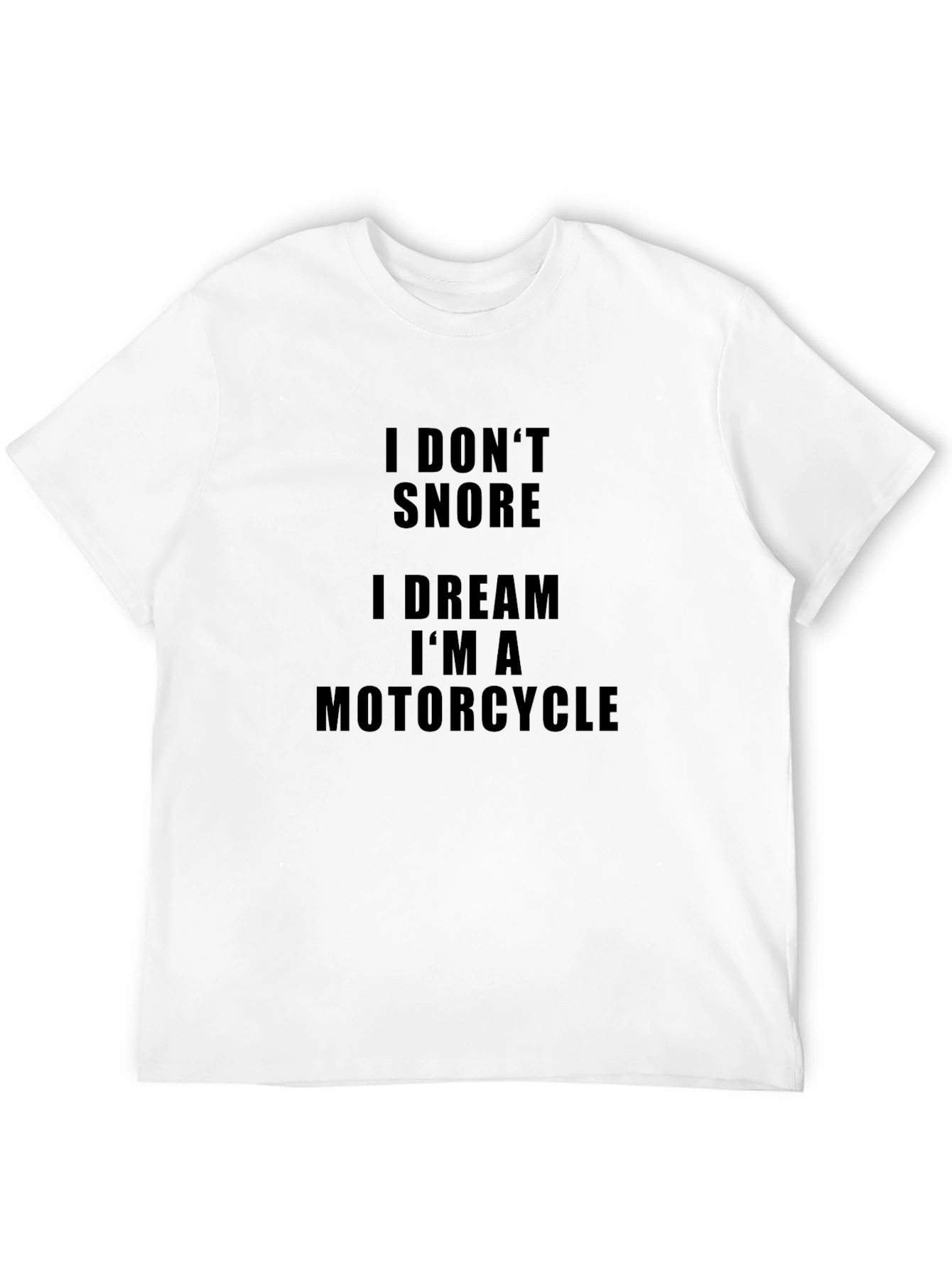 Funny Motorcycle Dream Graphic Tee - Black