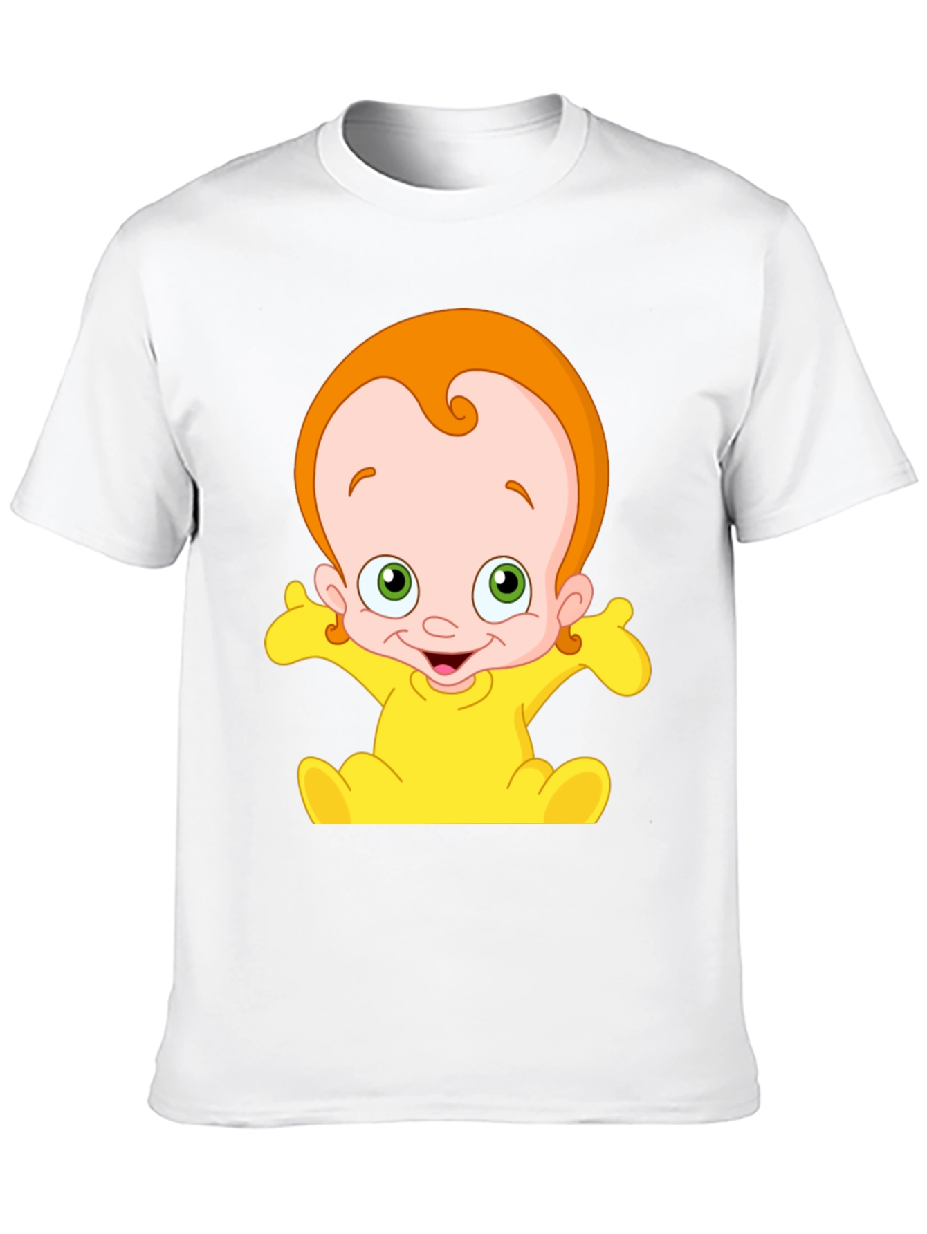 Cartoon Baby Graphic Black T-Shirt