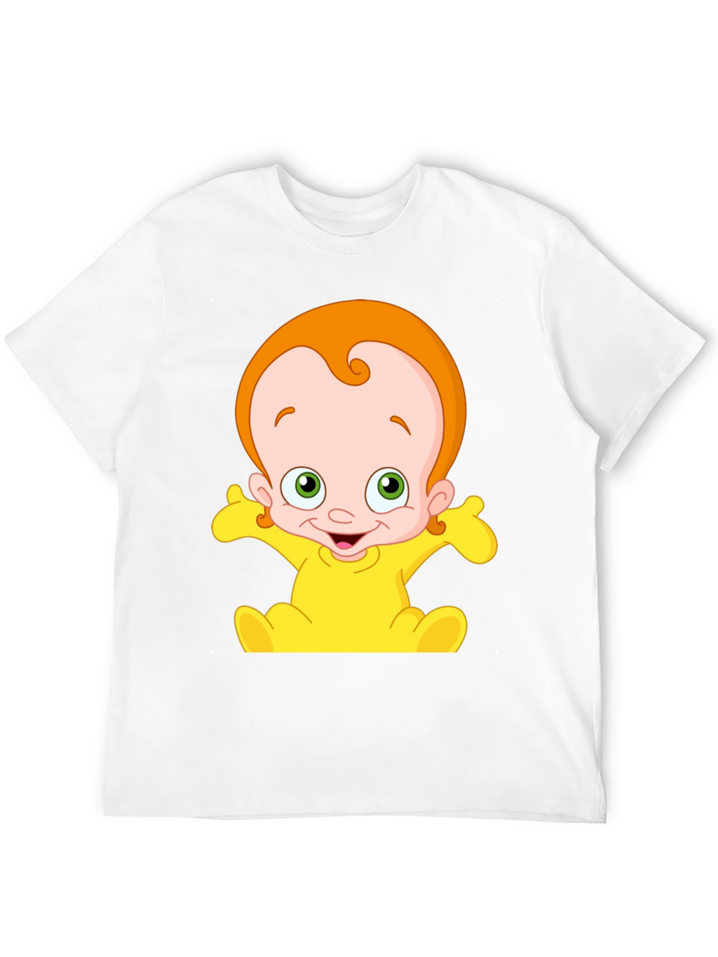 Cartoon Baby Graphic Black T-Shirt
