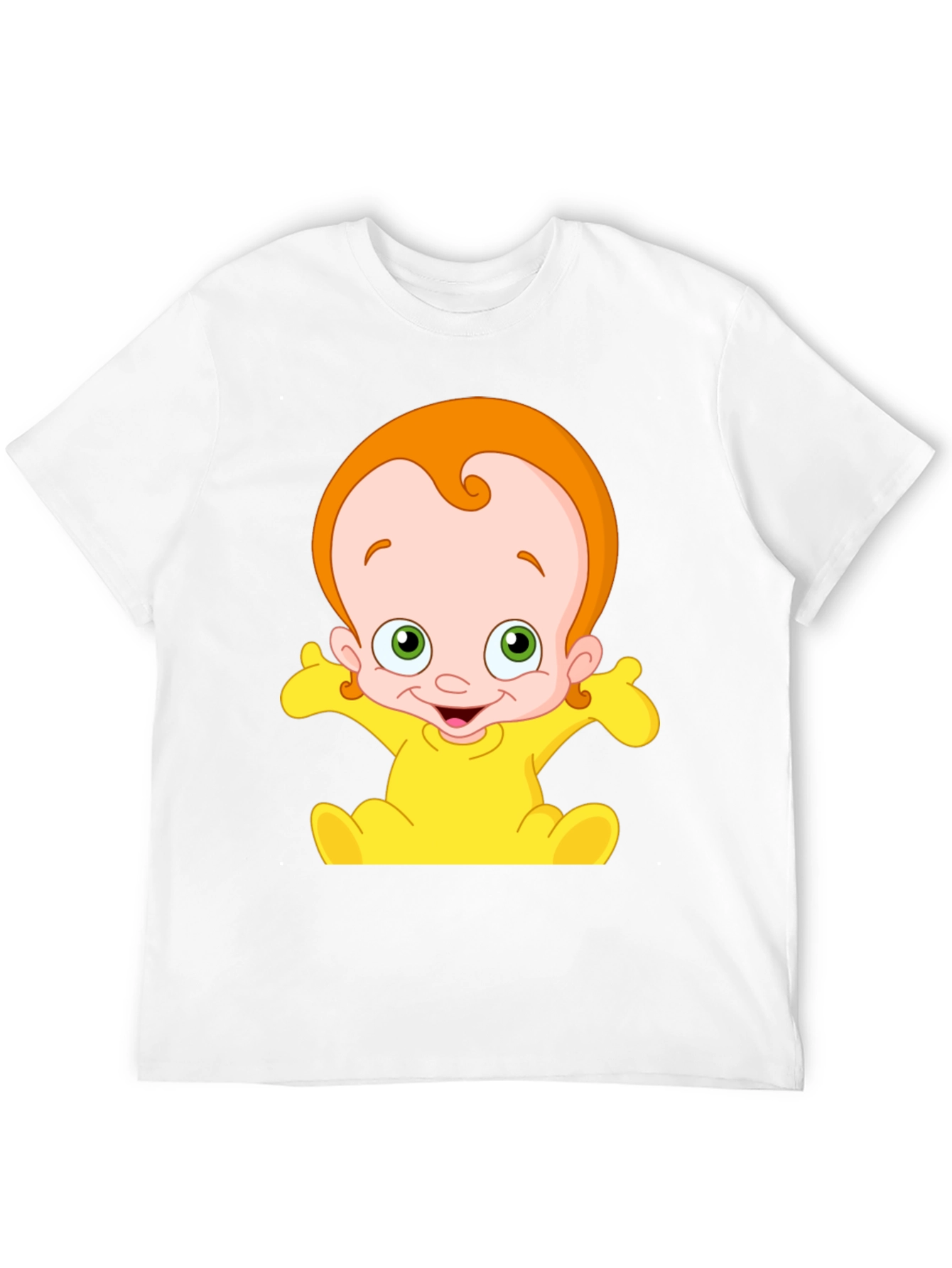 Cartoon Baby Graphic Black T-Shirt