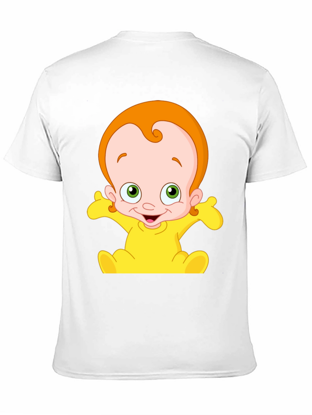 Cartoon Baby Graphic Black T-Shirt
