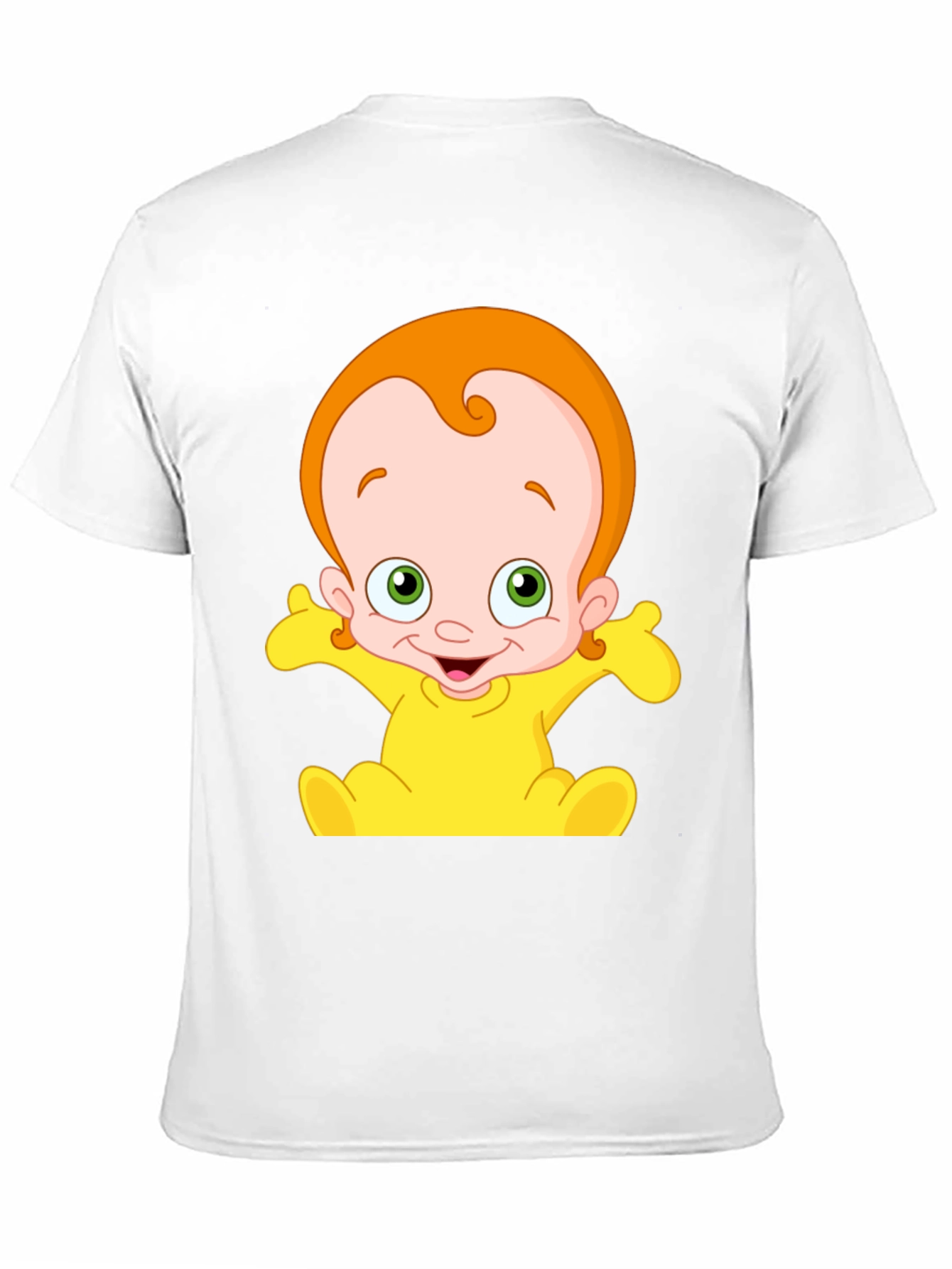 Cartoon Baby Graphic Black T-Shirt
