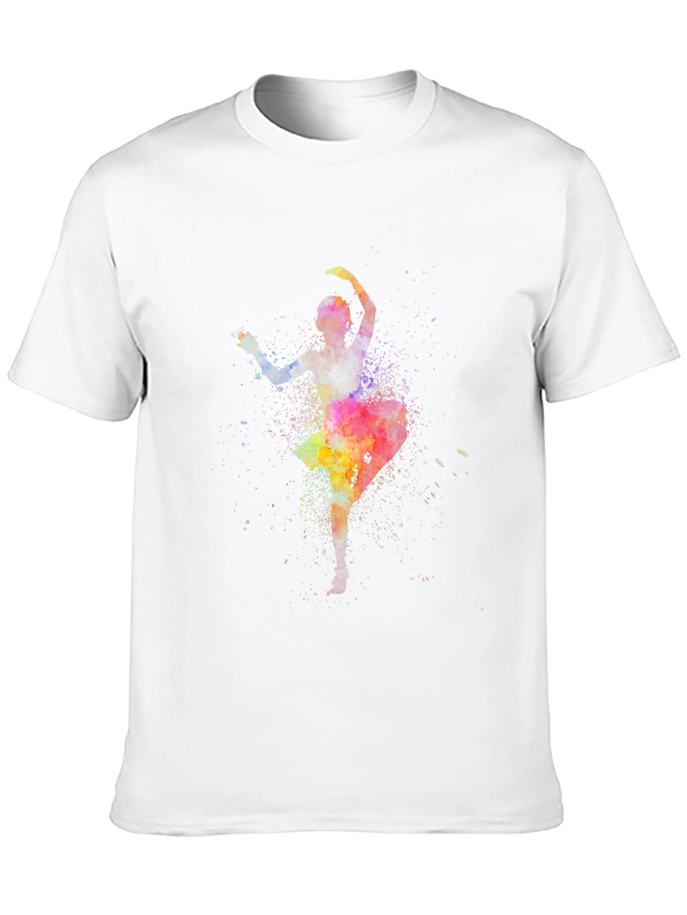 Watercolor Ballerina Black T-Shirt