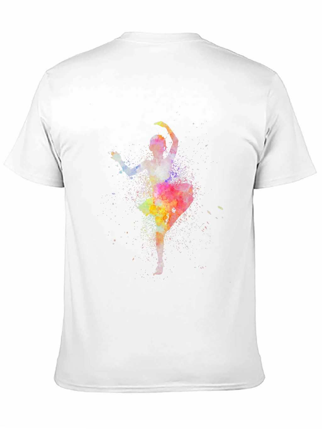 Watercolor Ballerina Black T-Shirt