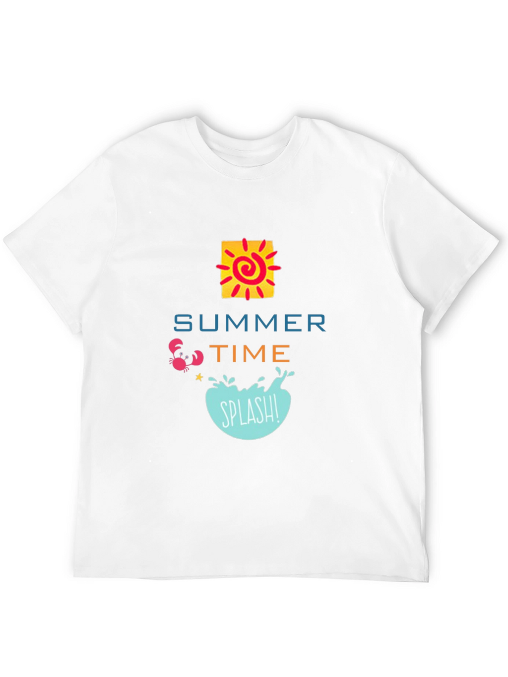 Summer Time Graphic Black T-Shirt