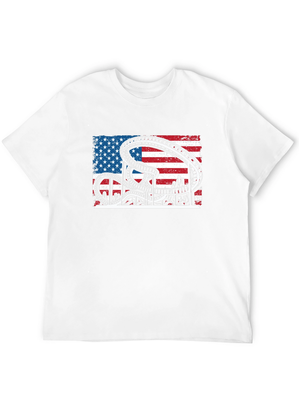 American Flag Roller Coaster T-Shirt
